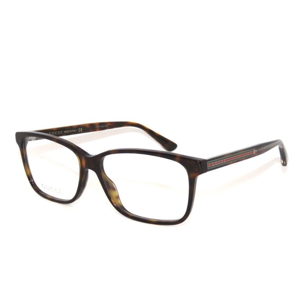Gucci 0530O 0530 005 57 Havana Crystal Eyeglasses